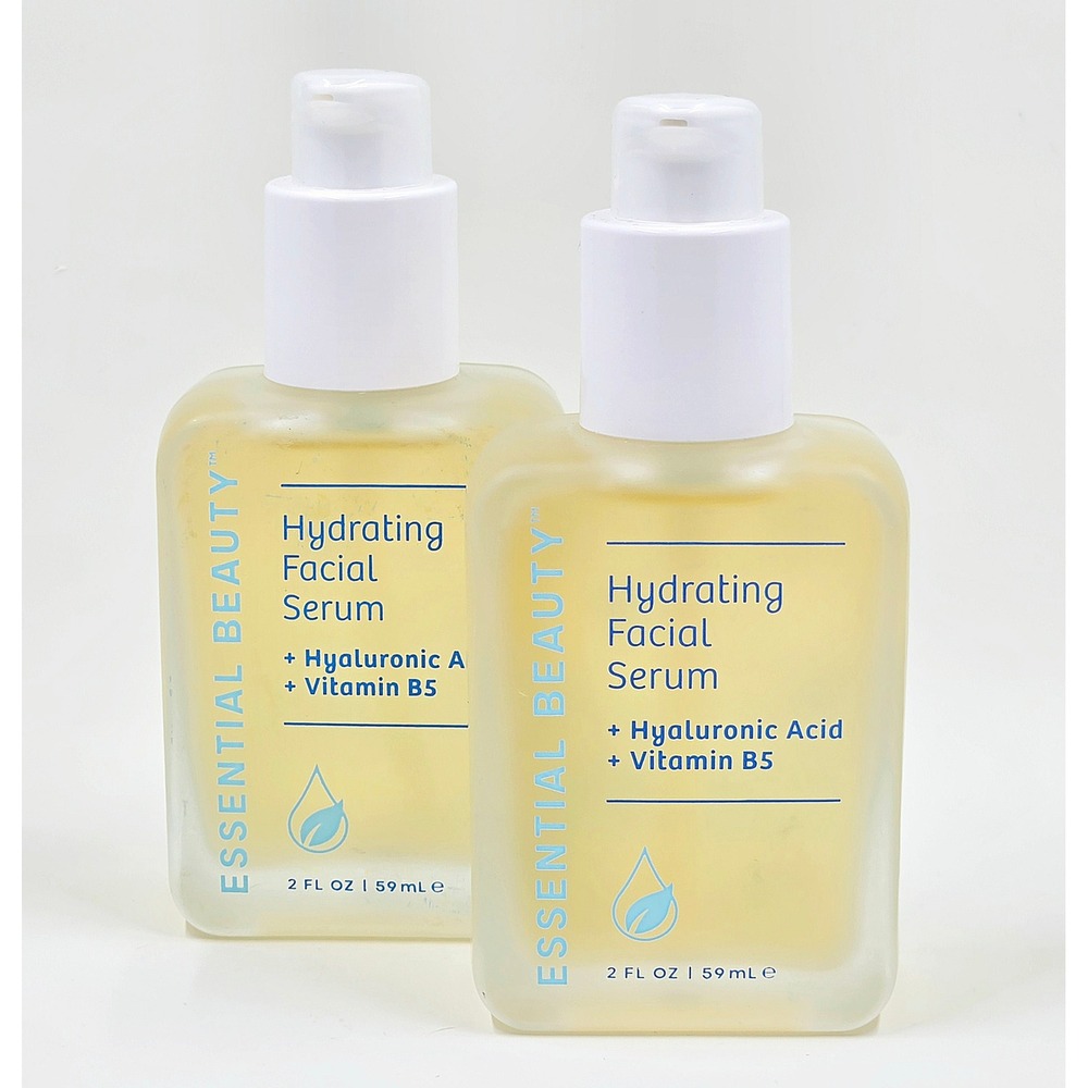 Essential Beauty Hydrating Facial Serum 2oz 2pk Hyaluronic Acid Vitamin B5